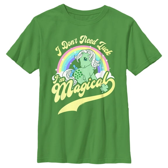 Boy's My Little Pony St. Patrick's Day I Don't Need Luck I'm Magical  Graphic Tee Kelly Green Large