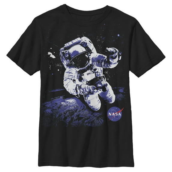 Boy's NASA Astronaut Graphic Tee Black X Small