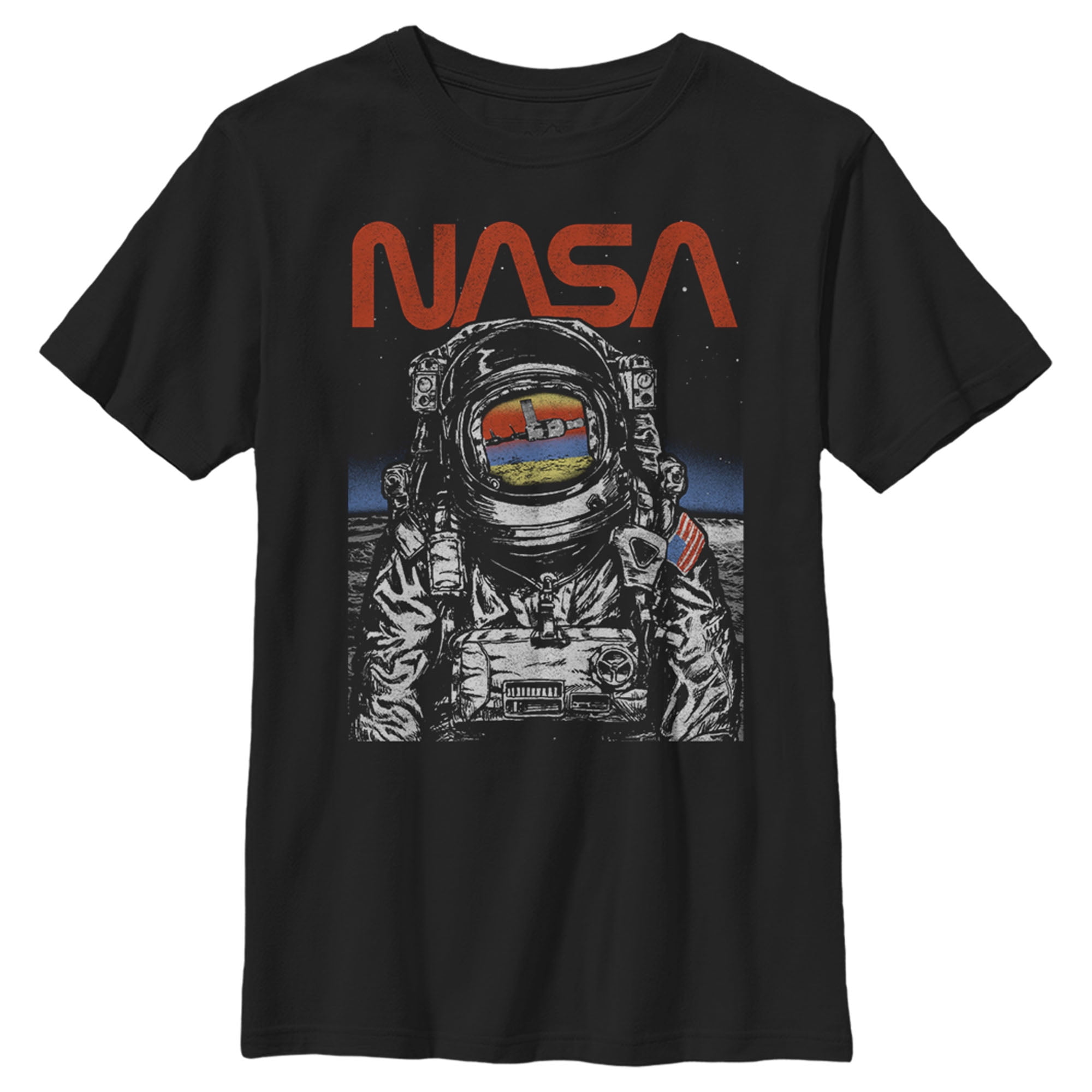 Nasa Astronaut Moon Reflection Vintage Retro Graphic T-Shirt Nasa Astronaut Moon Reflection Vintage Retro Graphic T-Shirt