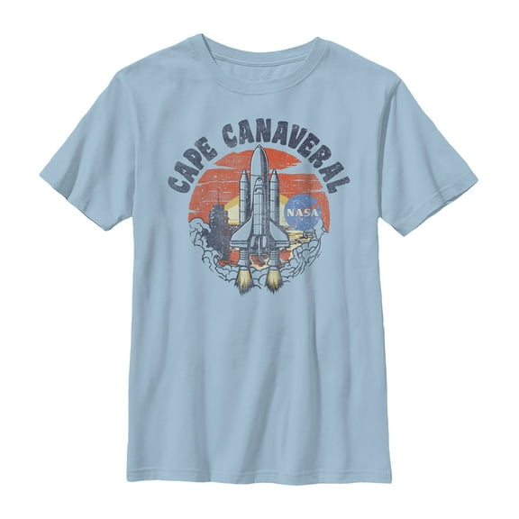 Boy's NASA Cape Canaveral Launch  Graphic Tee Light Blue Medium