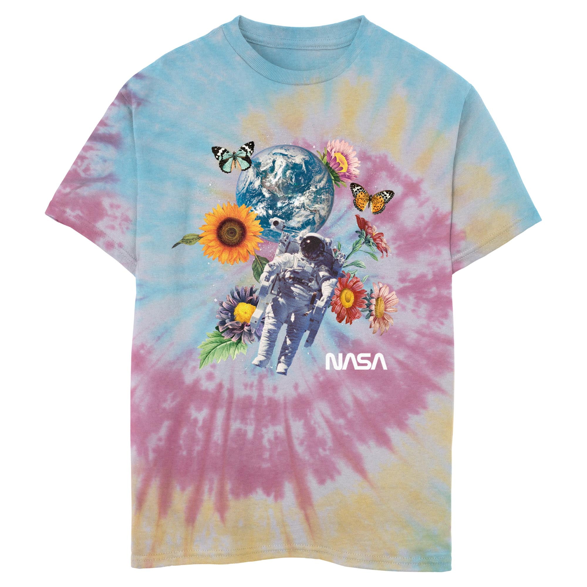 COTTON SOUL NASA National Emblem Gradient Boys T Shirt, White
