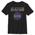 thumbnail image 1 of Boy's NASA Get With The Program Logo  Graphic Tee Black X Large, 1 of 4