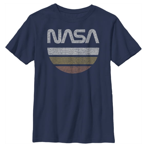 Boy's NASA Half Moon Graphic Tee Navy Blue X Small