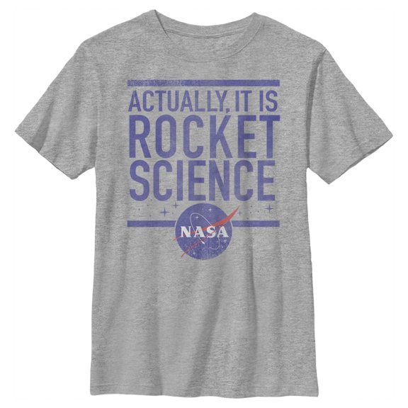 Boy's NASA It is Rocket Science Graphic Tee Athletic Heather X Large