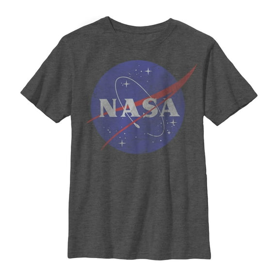 Boy's NASA Logo Graphic Tee Charcoal Heather Small