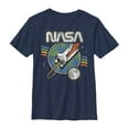 thumbnail image 1 of Boy's NASA Retro Rocket Launch Graphic Tee Navy Blue X Small, 1 of 3