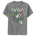 thumbnail image 1 of Boy's NASA Retro Rocket Launch Performance Graphic Tee Charcoal Heather Large, 1 of 3