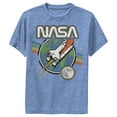 thumbnail image 1 of Boy's NASA Retro Rocket Launch  Performance Graphic Tee Royal Blue Heather Small, 1 of 4