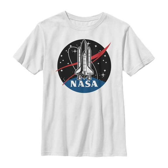Boy's NASA Rocket Logo Graphic Tee White X Large