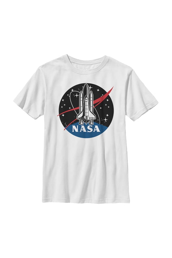 Boy's NASA Rocket Logo Graphic Tee White X Large