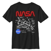 Boys NASA Schematic Logo Graphic T-Shirt