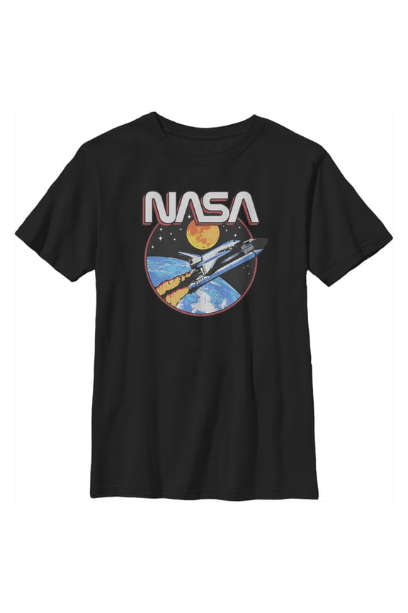 Boy's NASA Shuttle Journey  Graphic Tee Black X Small