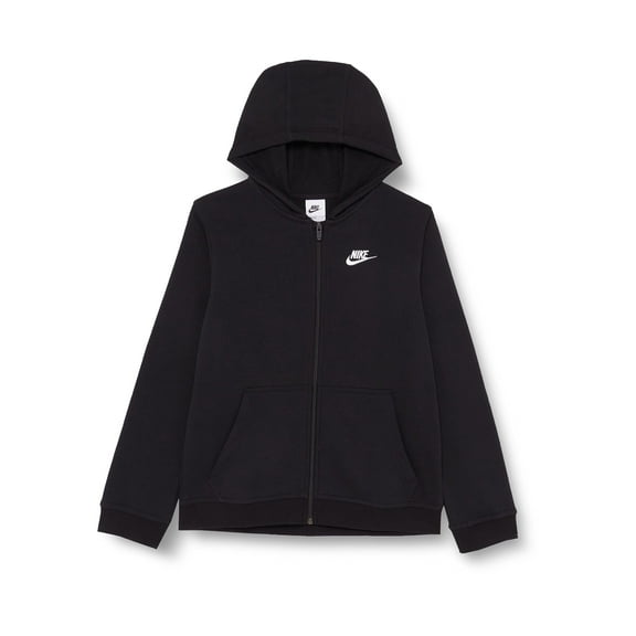 Nike Kids Full-Zip Hoodie Black BV3699-010 Size Large NWT Club Fleece Jacket
