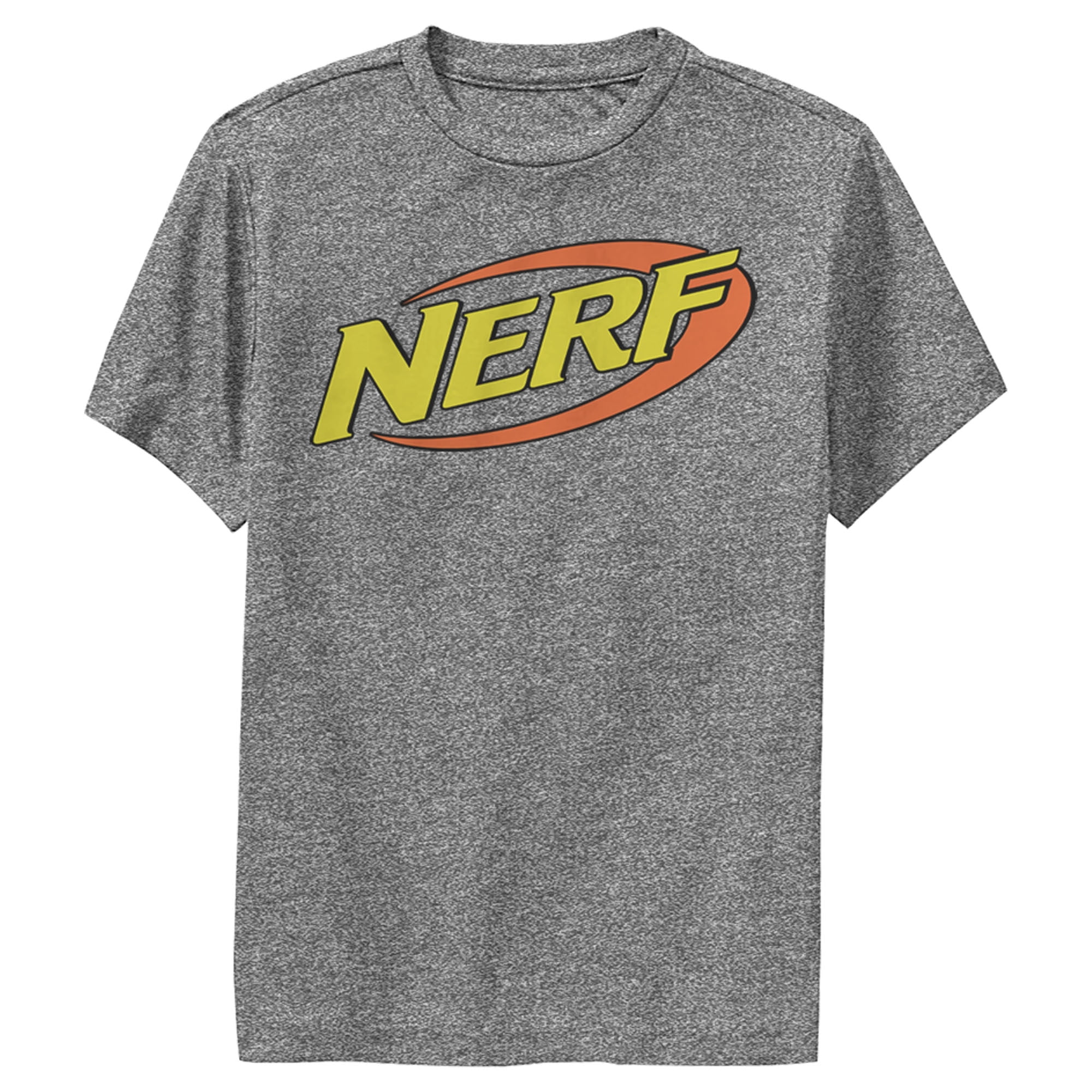 Boy's Nerf Classic Logo Performance Graphic Tee Charcoal Heather X