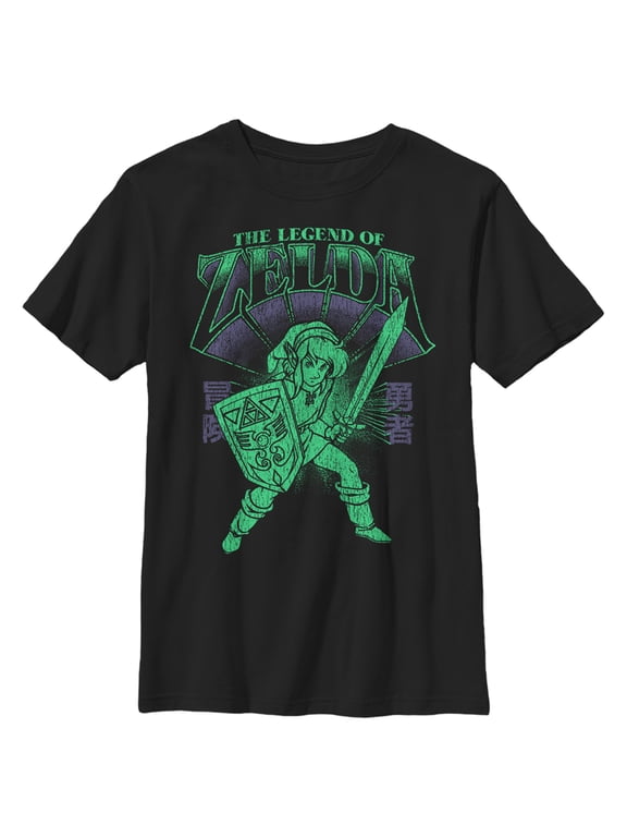 Boy's Nintendo Adventure of Link Graphic Tee Black Large
