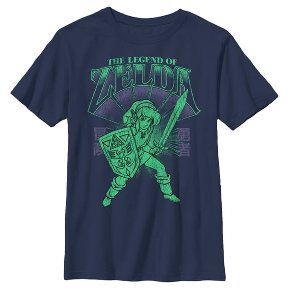 Boy's Nintendo Adventure of Link Graphic Tee Navy Blue X Large
