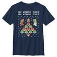 thumbnail image 1 of Boy's Nintendo Christmas Mario Bros. Koopa Tree  Graphic Tee Navy Blue Small, 1 of 3