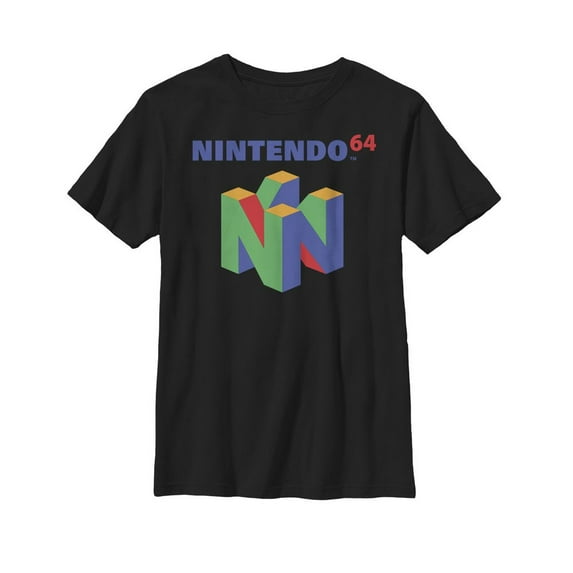 Boy's Nintendo Classic N64 Graphic Tee Black Large