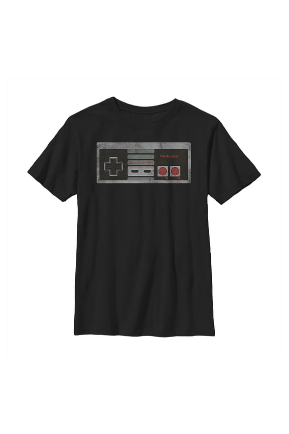 Boy's Nintendo Classic NES Controller Graphic Tee Black Large