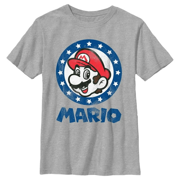 Boy's Nintendo Distressed Americana Mario Graphic T-Shirt