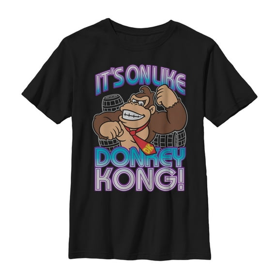 Boy's Nintendo Donkey Kong It's On Graphic Tee Black Small