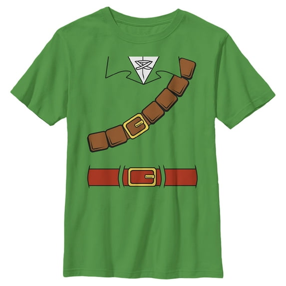 Boy's Nintendo Halloween Link Belt Costume Graphic Tee Kelly Green X Small