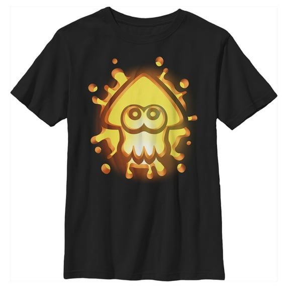 Boy's Nintendo Halloween Splatoon Pumpkin Graphic Tee Black X Small