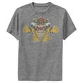 thumbnail image 1 of Boy's Nintendo Koopa King Bowser  Performance Graphic Tee Charcoal Heather X Large, 1 of 4