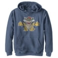 thumbnail image 1 of Boy's Nintendo Koopa King Bowser Pull Over Hoodie Navy Blue Heather X Large, 1 of 4