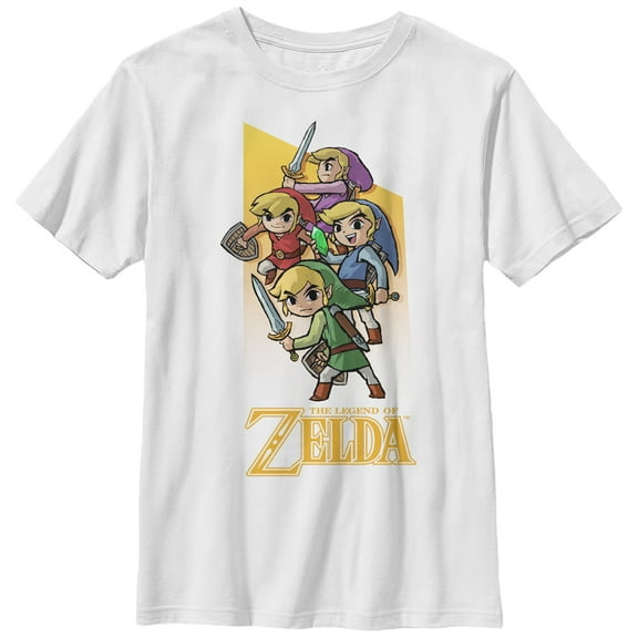 Men's Nintendo Legend of Zelda Four Sword Link Graphic Tee White Large