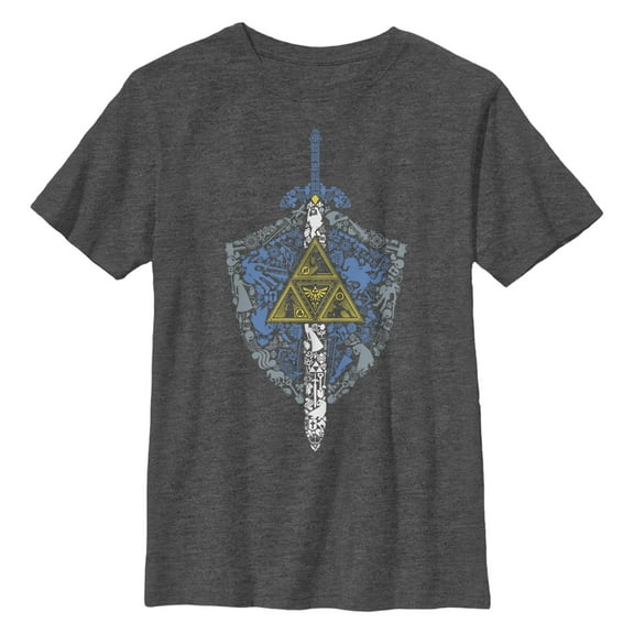 Boy's Nintendo Legend of Zelda Hidden Pattern  Graphic T-Shirt