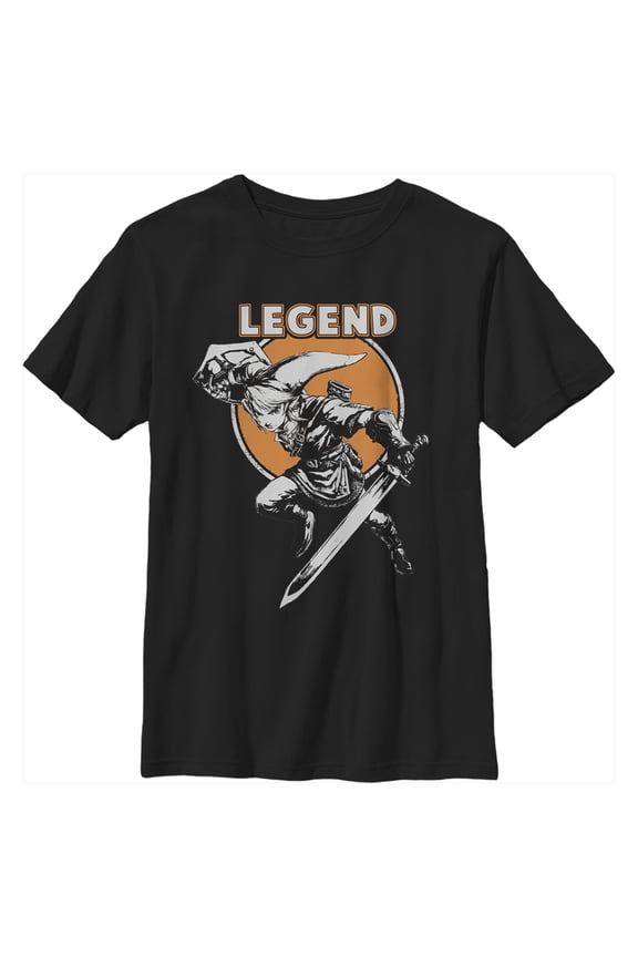 Boy's Nintendo Legend of Zelda Link Hero  Graphic Tee Black Small