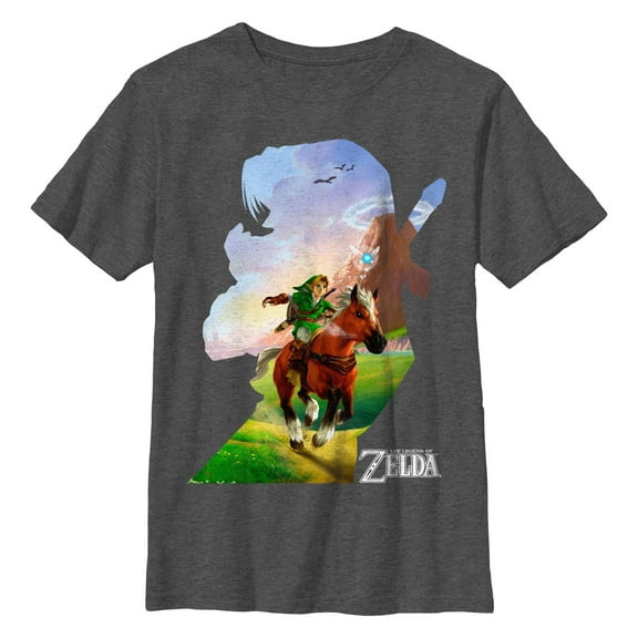 Boy's Nintendo Legend of Zelda Link Silhouette  Graphic T-Shirt