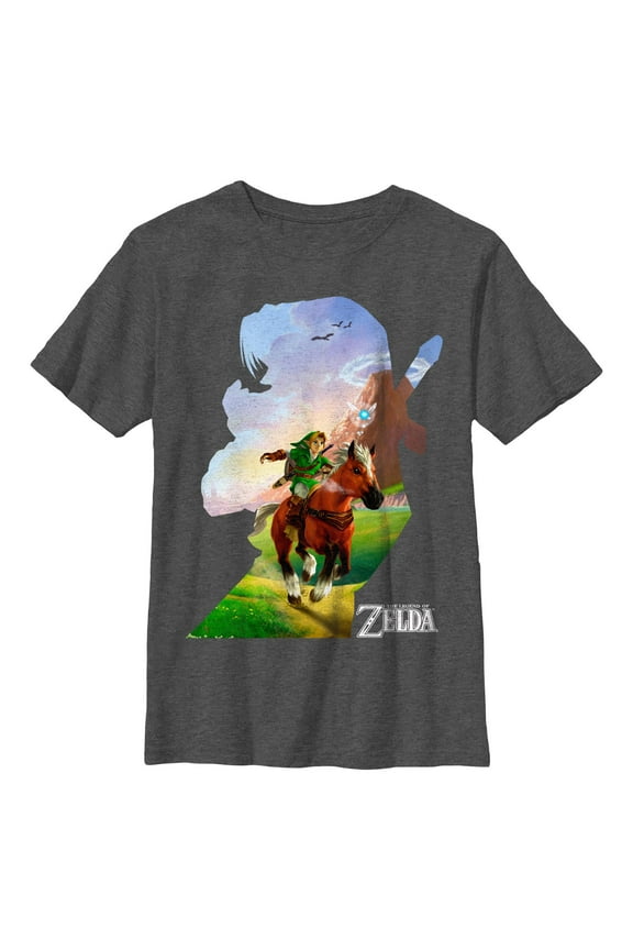 Boy's Nintendo Legend of Zelda Link Silhouette  Graphic T-Shirt