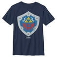 thumbnail image 1 of Boy's Nintendo Legend of Zelda Link's Awakening Hylian Shield Graphic Tee Navy Blue Small, 1 of 3