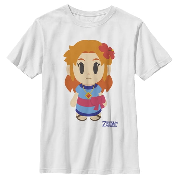 Boy's Nintendo Legend of Zelda Link's Awakening Marin Avatar Graphic Tee White Large