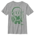 thumbnail image 1 of Boy's Nintendo Legend of Zelda Link's Awakening Sleek Avatar Graphic Tee Athletic Heather Large, 1 of 4