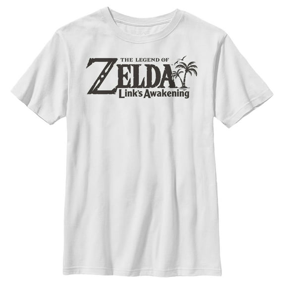 Boy's Nintendo Legend of Zelda Link's Awakening Switch Logo Graphic Tee White X Large