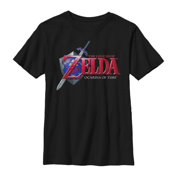 Boy's Nintendo Legend of Zelda Ocarina of Time Graphic Tee Black Medium