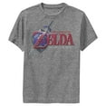 thumbnail image 1 of Boy's Nintendo Legend of Zelda Ocarina of Time  Performance Graphic Tee Charcoal Heather Small, 1 of 3
