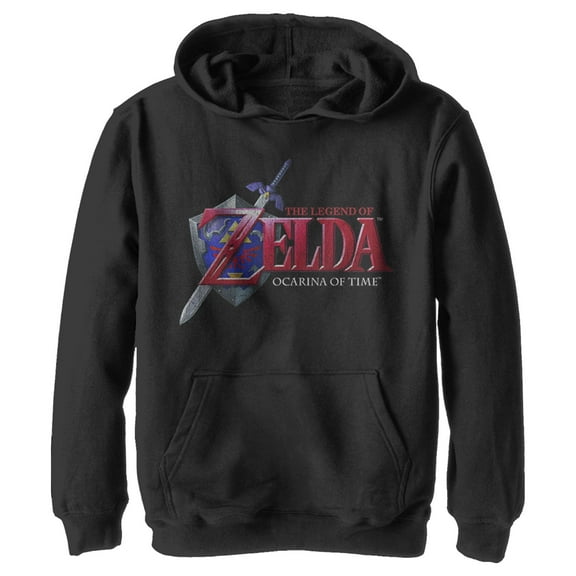 Boy's Nintendo Legend of Zelda Ocarina of Time  Pull Over Hoodie Black X Large