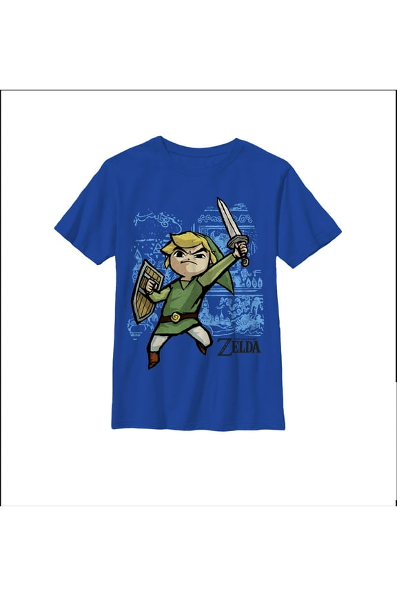 Boy's Nintendo Legend of Zelda Spirit Tracks  Graphic Tee Royal Small