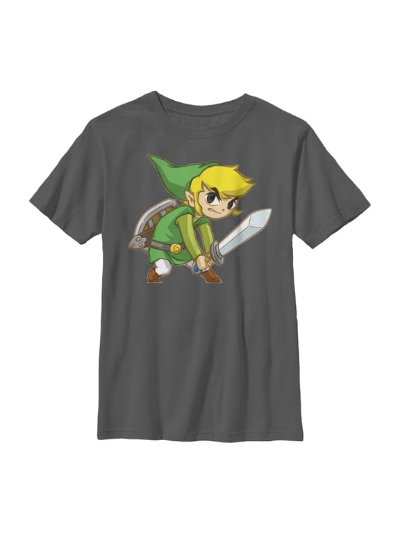 Boy's Nintendo Legend of Zelda Spirit Tracks Link Graphic Tee Charcoal Small