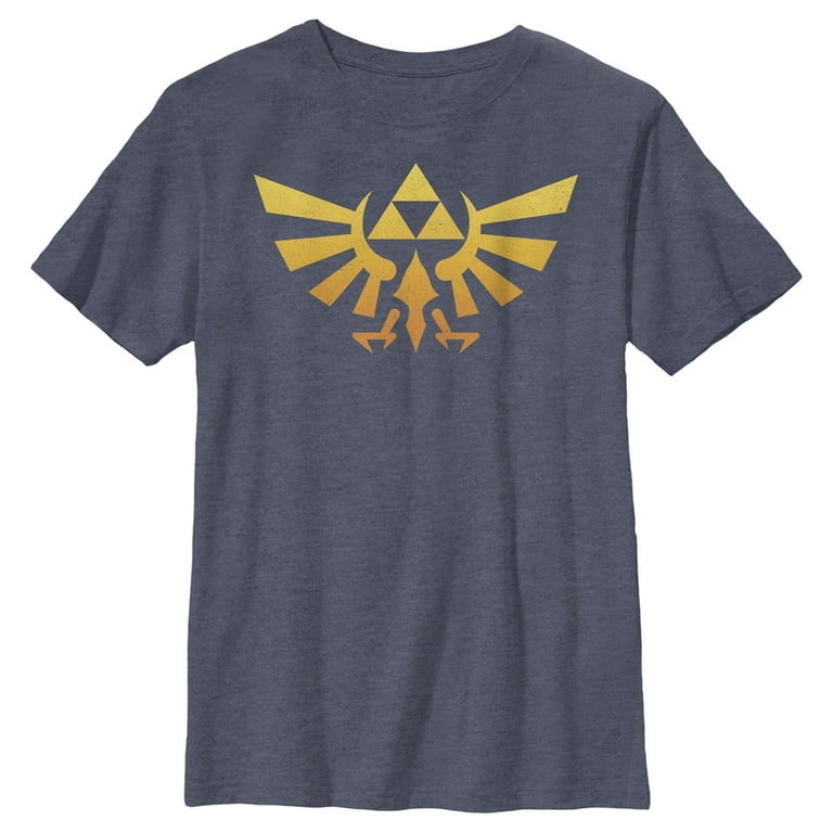 Boy s Nintendo Legend of Zelda Triforce Fade Graphic Tee Navy Blue