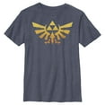thumbnail image 1 of Boy's Nintendo Legend of Zelda Triforce Fade  Graphic Tee Navy Blue Heather X Large, 1 of 3