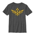 thumbnail image 1 of Boy's Nintendo Legend of Zelda Triforce Graphic Tee Charcoal Heather X Large, 1 of 4