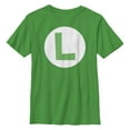 thumbnail image 1 of Boy's Nintendo Luigi Circle Icon  Graphic T-Shirt, 1 of 4