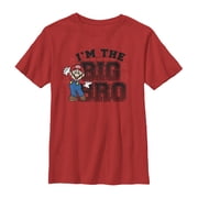 Boy's Nintendo Mario Big Bro Graphic Tee Red Medium