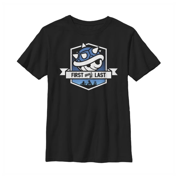 Boy's Nintendo Mario Kart Spikey Shell Graphic Tee Black Large