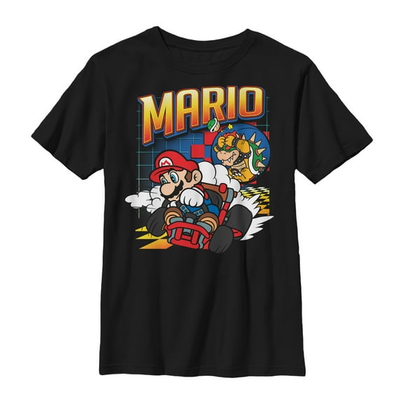 Boy's Nintendo Mario Kart Winner  Graphic Tee Black Medium